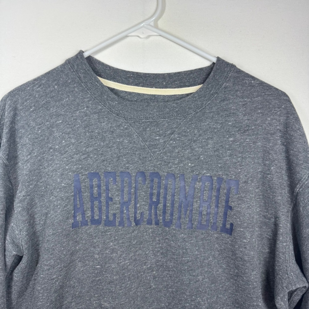 Abercrombie & Fitch Soft AF Collection Sweatshirt Gray Logo Pullover Small